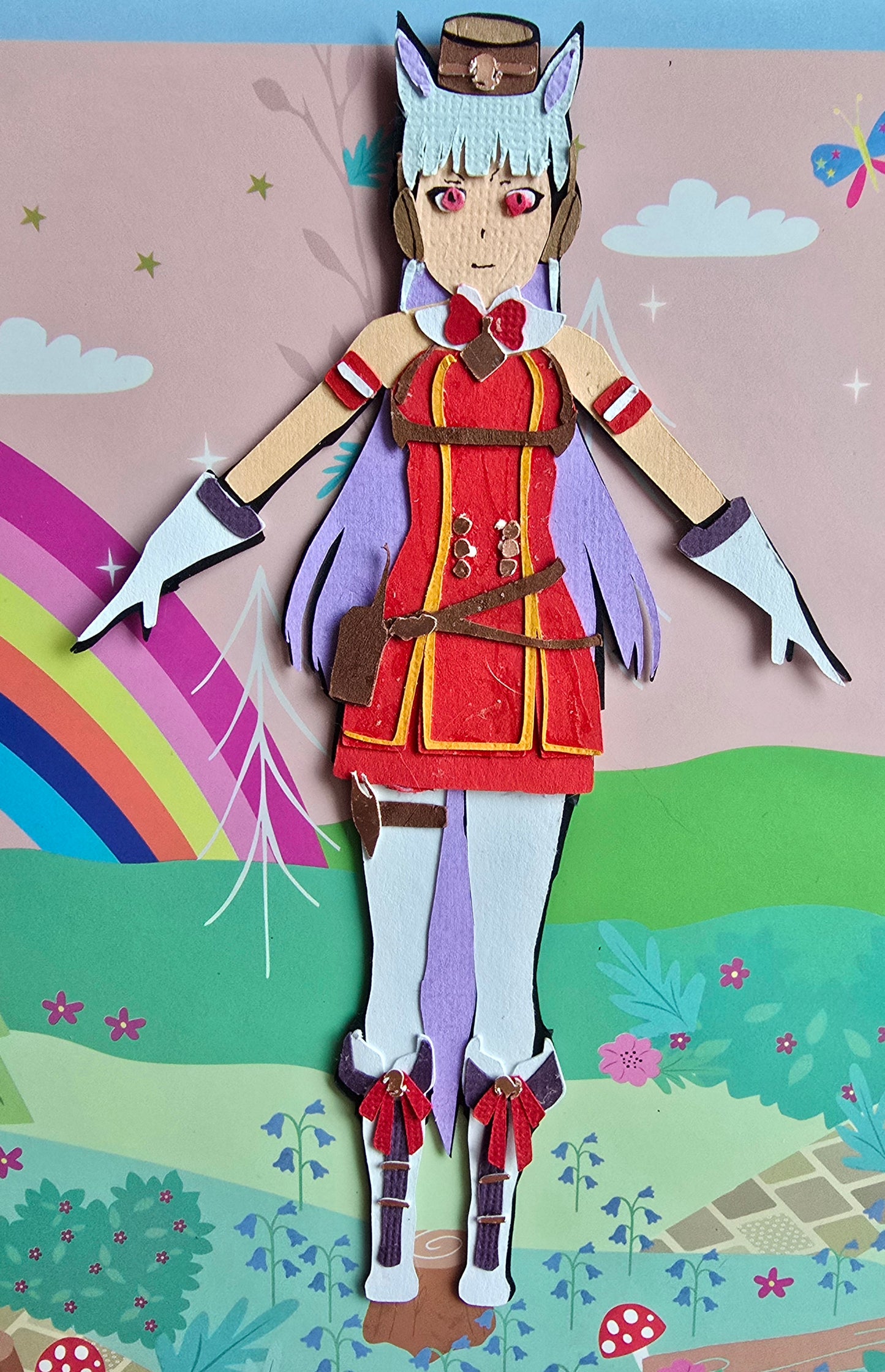 Gold Ship Paper Character | Custom Uma Musume Pretty Derby Collectible Décor | Handmade Gifts for Fandom Lovers