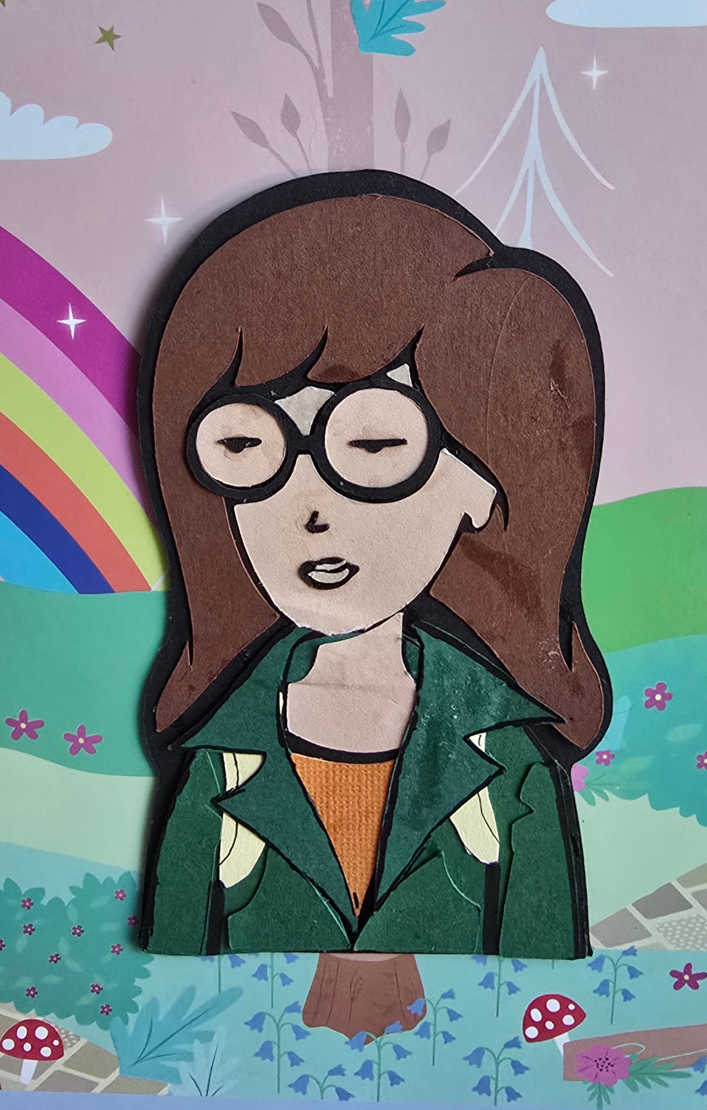 Daria Paper Character | Custom 90's Nostalgia Collectible Décor | Handmade Gifts for Fandom Lovers