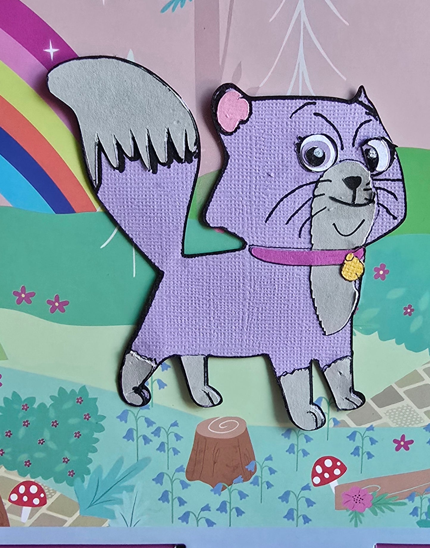 Cali Paper Character | Custom Paw Patrol Collectible Décor | Handmade Gifts for Fandom Lovers