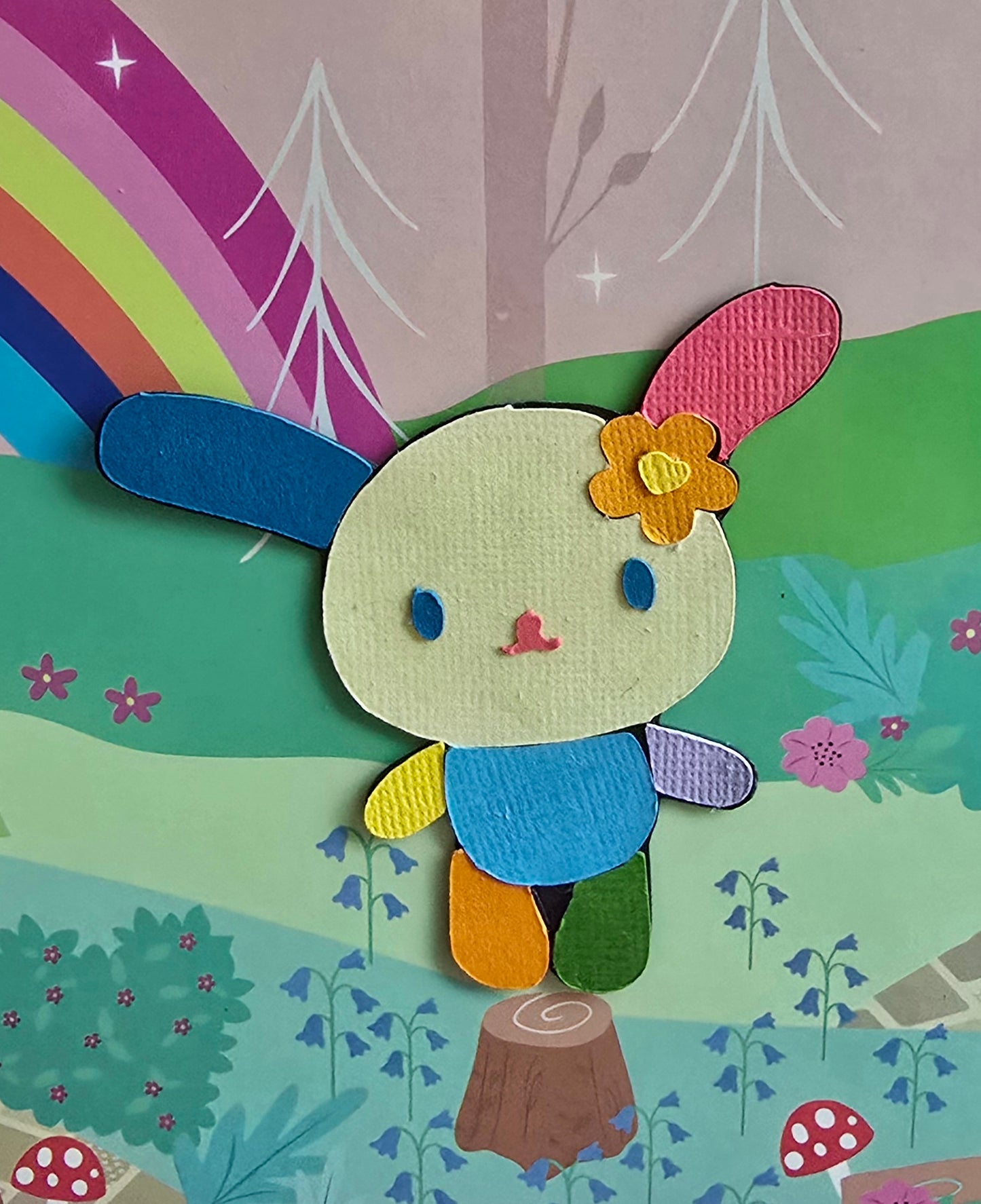 Usahana Kawaii Paper Character | Custom Sanrio Collectible Décor | Handmade Gifts for Fandom Lovers