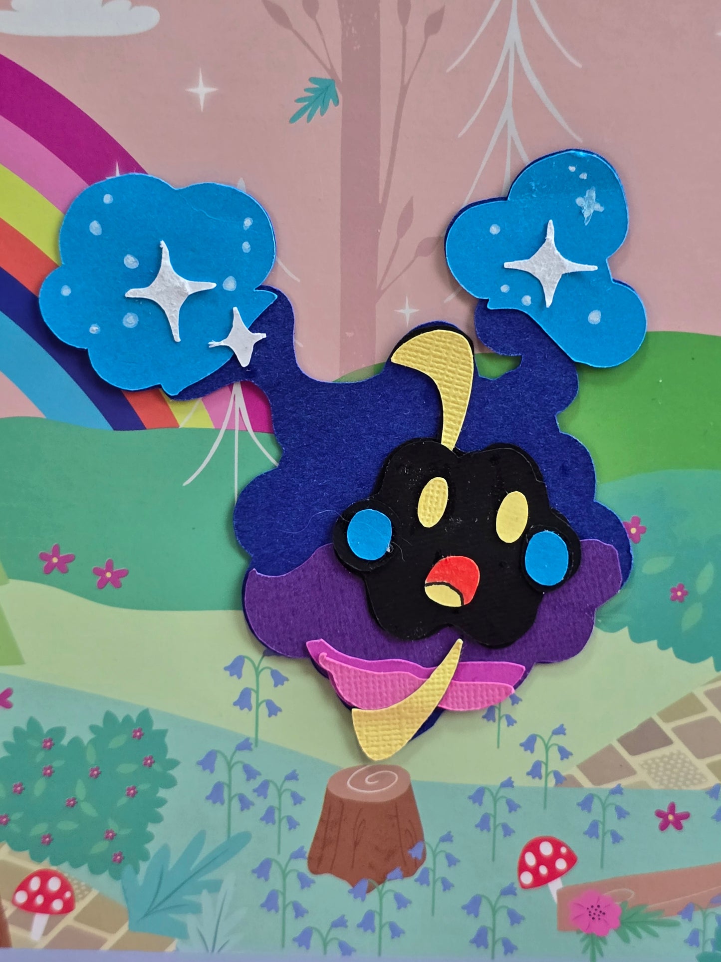 Cosmog Kawaii Paper Character | Custom Pokemon Collectible Décor  | Handmade Gifts for Fandom Lovers