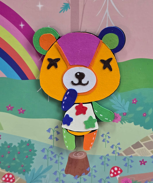 Stitches Kawaii Paper Character | Custom Animal Crossing Collectible Décor | Handmade Gifts for Fandom Lovers