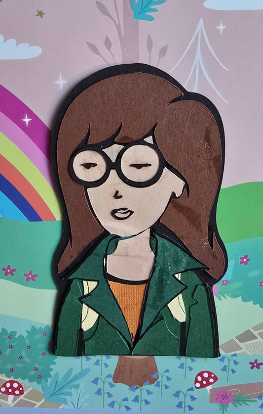 Daria Paper Character | Custom 90's Nostalgia Collectible Décor | Handmade Gifts for Fandom Lovers