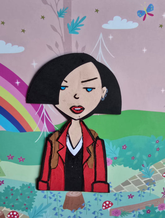 Jane Lane Paper Character | Custom 90's Nostalgia Collectible Décor | Handmade Gifts For Fandom Lovers